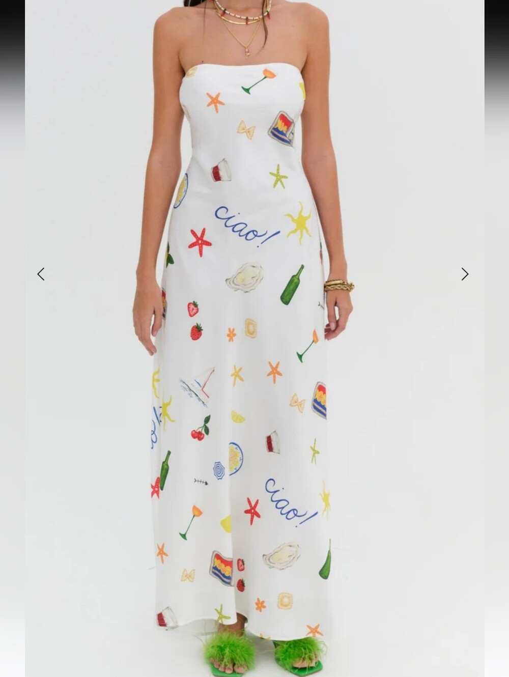 For Love & Lemons Carla Strapless Maxi Dress Size Small